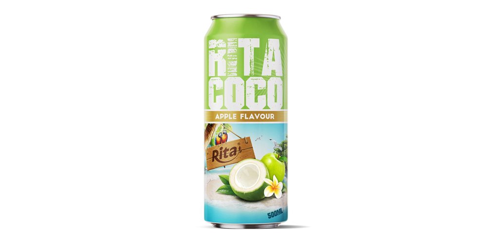 Coco Water With Apple Flavor 500ml Can Rita Brand